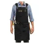 Extra large Style Apron Thick Canvas Suitable for Woodworkers Electricians Gardeners Black/Camel Sturdy Protective Workwear