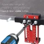 Adjustable Aluminum Alloy Cabinet Door Positioner Clamp 5-45mm One-Hand Operation for Most Cabinet Doors Includes 10mm Sleeve Easy Installation