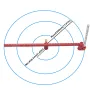 300mm Adjustable Drawing Circle Ruler Aluminum Alloy Construction Center Finder Fixed-Point Circle Line Marking Perfect for Woodworking and Crafts Create Precise Circles with Ease