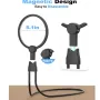 Lente d'ingrandimento multifunzione 3 in 1 con luce, grande lente in vetro da 5,12'' di diametro, 24 luci LED ultra luminose regolabili, batteria ricaricabile tramite USB da 1000 mAh, ideale per lettura, cucito, artigianato e punto croce.