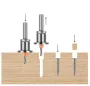 8mm Round Shank Drill Bit Set Adjustable Countersink 2.8-4mm Cone Drill Counterbore Router Drill Bit with Limit Stop Alloy Head Cone Hole Drill
