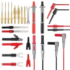 8018plus multimetro bandymo laidų rinkinys Paauksuotos keičiamos zondo galvutės Elektriniai aligatoriaus spaustukai Multimetro priedai