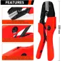 AN10WF Self-Adjusting Crimping Tool AWG 22-8 Wire End Ferrules Ergonomic Handle Energy-Saving Design Precision Die Electrical Wiring Tools