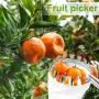 Adjustable Stainless Steel Fruit Picking Pole 2.4M 3.2M 4M Orchard Garden Splicing Tool for Tall Trees