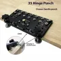 35mm Hinge Jig Aluminum Alloy Precision Drilling Tool Adjustable Woodworking Jig Cabinet Door Template
