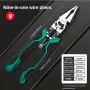 9 Inch 9 in 1 Multifunctional Plier Industrial Grade Wire Stripper Shears Vise Ergonomic Design Labor Saving Electrician Construction Tool