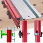 2 Pack T-Track Hold Down Clamp 19mm/20mm Desktop Dog Hole Aluminum Fence Bracket Woodworking Workbench DIY Right Angle Assistance Connecting Table Peg