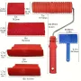 Ensemble de 6 outils de veinage du bois, rouleau de peinture imitation bois avec poignées en plastique et caoutchouc, pour créer des effets de bois réalistes pour la décoration murale