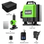 Livella laser a luce verde HILDA, ad alta precisione, 12 linee 3D, 16 linee 4D, facile da usare, con attacco a parete, alimentato a batteria, telecomando con batteria al litio