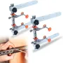 2PCS Drawer Slide Jig with Toggle Clamp & Magnetic Arm Precision Cabinet Tool Stainless Steel Magnetic Arm Laser-Etched Scale Fast Accurate Installation Professional Quality