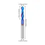 1/4 Inch/6.35mm 8mm Shank Spiral Up Cut Ball Nose End Mill Router Bit with Nano Blue Coating Milling Cutter Tungsten Carbide Flutes