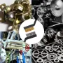 15PCS Wire Brush Set Stainless Steel Brass & Nylon Curved Handle Brushes for Cleaning Welding Slag & Rust Removal Industrial Scrubbing Power