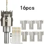16PCS Wooden Beads Drill Bit Set Wooden Thick Ring Maker Woodworking Milling Cutter for Making Wooden Rings and Jewelry