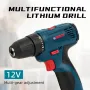 GSR120-LI Cordless Electric Drill 12V Lithium-Ion 2-Speed Adjustable High Torque Lightweight Power Tool for Wood and Metal Drilling No Battery No Charger