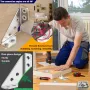 Furniture Corner Connector 20PCS Universal Stainless Steel L Brackets for Wood Metal Angle Brackets Shelves Tables Cabinets