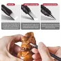 10PCS Tungsten Steel Stone Carving Kit Chisels 3mm-10mm Blade Width Engraving Hand Tools with Carrying Bag for Woodworking and Stone Carving