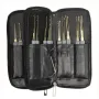 25PCS Spring Steel Locksmith Practice Tool Set Single Hook Lockpick Training Unlock Key Extractor Door Opening Tension Wrench Kit with Convenient Leather Case for Skill Enhancement and Emergency Use