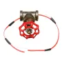 Interrupteur d'éclairage vintage Steampunk 1/2 pouce avec fil traversant en fer rouge