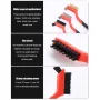 6pcs Wire Brush Set with Nylon Brass Steel Bristles for Metal Cleaning and Polishing Ideal for Industrial and Home Applications