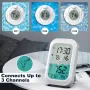 MESTEK CP02 Wireless Floating Thermometer Pool Water Temperature Monitor 500ft Range LED Backlight Waterproof Indoor Outdoor