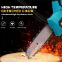 VIOLEWORKS 8inch 21V 1500W Electric Cordless One-Hand Saw Chain Saw Woodworking with Battery Kit