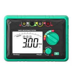 FY511D Earth Resistance Tester 0~2kΩ Range 600V Voltage Measurement High Accuracy LCD Backlit Screen Grounding Rods Portable Electric Testing Equipment