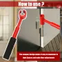 4-in-1 Door Hinge Adjustment Tool Metal Hinge Adjustment Wrench Door and Cabinet Alignment Tools Hinge Gap Repair for Door Hinge