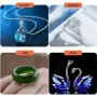 Professional Diamond Tester Pen Portable Electronic Diamond Identifier Fast and Accurate Testing for Jewelry Jade Rub with LCD and LED Indicators