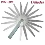 32/20/17 Blades Metric Feeler Gauge High Precision 0.04-0.88 Thickness Gages Gap Filler Feeler Gauges Woodworking Measuring Tool
