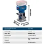 GLF 18V-8 600W Professional Cordless Compact Router Edge Milling Machine LED Light Spindle Lock Dust Management 10000-30000 RPM