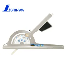 Shinwa Circular Saw Guide Ruler Stainless Steel Quick Adjust 9.1 Inches 23 cm Precision Woodworking Tool Accurate Cutting Measurements