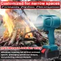 Turbo Fan 1000W Handheld Cordless Fan with Dual Motor Options High-Speed Blowing Power Compatible with 18V Battery for Car Cleaning and Industrial Use