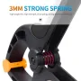 10pcs Ratchet Bar Clamp 2/3/4/6 Inch Woodworking A-Clip Black Wood Working Clip Plastic DIY Ergonomic Grip for Crafts Photography