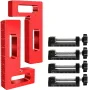 6Pcs/Set Aluminum Alloy Square Corner Clamps 90 Degree Right Angle Positioning Square Measuring Ruler Woodworking Clamps for Picture Frame Cabinet Boxes Drawers