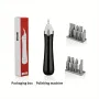Mini Electric Sander Grinding Pen Reciprocating Polishing Machine with 8 Polishing Heads Adjustable Speed for Model Hobby Kits Black