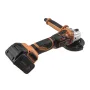 GOCHIFIX 8000RPM Cordless Brushless Angle Grinder 4Ah Li-Ion Battery Power Angle Grinders 3-Position Ergonomic Handle Dust-Proof Design with Grinding Cutting Wheel for Metal Wood
