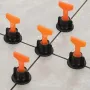 151pcs Tile Flat System Washers for Wall Flat Wedge Washers and Brackets Reusable Easy to Use DIY Tile Installation Leveling Tool PP Material