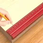 ENJOYWOOD 4PCS V Shape Ruler 7/9/12/22inch Portable Woodworking Tool with Double-Sided Imperial Scale and Storage Hook Ideal for Accurate Vertical Measurement