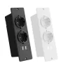 2Pcs Table Socket with 2 USB 2 Sockets Built-in Socket 2-Way Installation Power Strip with 2 Screws for Kitchen Furniture or Worktops Recessed Socket 1.8 Cable16 A/3500 W