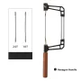 GANWEI Coping Saw Adjustable Saw Bow U Type Saw Round/Hexagonal Rosewood handle Aluminum Alloy Frame Curve Saw with 15T 18T 24T High Speed ​​Steel Saw Blades