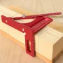 JIGHOLE Adjustable 180 Degree Aluminum Alloy 3D Triangle Measuring Ruler Protractor Carpentry Square Metric Inch Scale CNC Scribing Tool