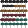 40 Pack Abrasive Buffing Polishing Wheel Set 1 Inch Fine Medium Coarse Grit Rotary Tool Accessories Rust Removal Metal Jewelry Polishing