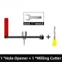 BOHAN Adjustable Circle Cutter 50-210mm Aluminum Alloy Hole Saw with Cobalt Steel Milling Cutter for Wood Metal Drywall Carpentry Crafts