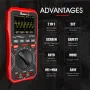 MUSTOOL MT10A Intelligent Graphical Digital Oscilloscope Multimeter 2 in 1 With 2.4 Inches Color Screen 1MHz Bandwidth 2.5Msps Sampling Rate for DIY and Electronic Test