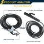 Excellway 200A Groud welding earth clamp clip set fit for MIG TIG ARC welding machine 1.5M~3M cable