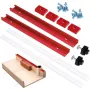 DIY Table Saw Crosscut Sled Kit with 17Inch UHMW Bars 12Inch Aluminum T-Tracks Knob Bolt and Screws Set Fits 3/4\ x 3/8\ Miter Slot on Table Saws Wood Working & Accessories