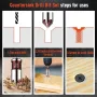 Premium Steel 5 Flute Countersink Drill Bits Set Hex Shank 82 Degree Cutting Tip for Wood Plastic Metal