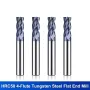HRC50 4-Flute Flat End Mill Tungsten Carbide Router Bit CNC Milling Cutters High Precision Metal Machining Tools