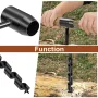 Hand Drill Carbon Steel Manual Auger Drill Portable Manual Survival Drill Bit Self-Tapping Survival Wood Punch Tool 4 Size Options Available