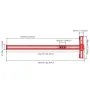 ENJOYWOOD TS-24 Scribing Ruler Multi-Function 400mm/600mm Snap-In Slider 360° Marking Thickened Base Adjustable Length 400mm/600mm for Precision Tasks